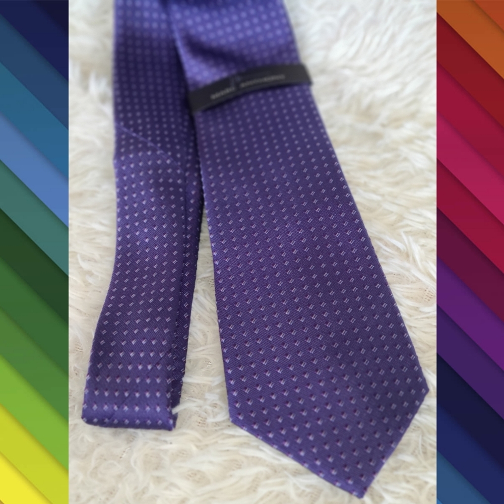 MARC ANTHONY MENS PURPLE DIAMOND TEXTURED TIE NWT